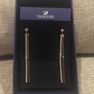 Swarovski earrings- worn once! 💜